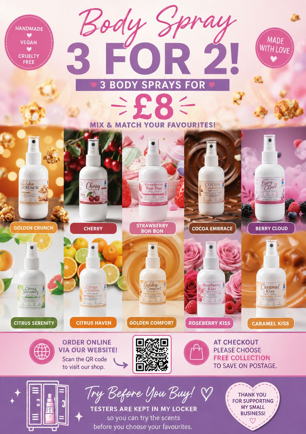 Build your own body sprays bundle